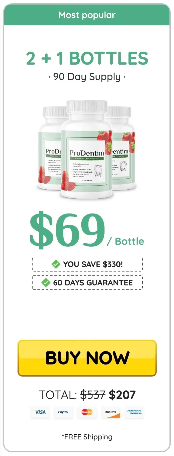 ProDentim 3 bottles - 90 day supply